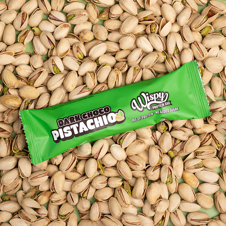 Wispy Proteinriegel – Dark Choco Pistachio (10 x 55 g)