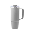AYA&IDA Thermobecher mit Strohhalm – Light Grey (885 ml)