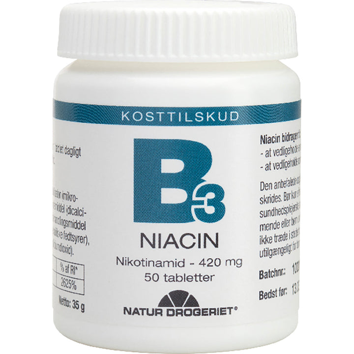 Natur Drogeriet B3 Niacin (Nicotinamid) 420 mg (50 Stück)