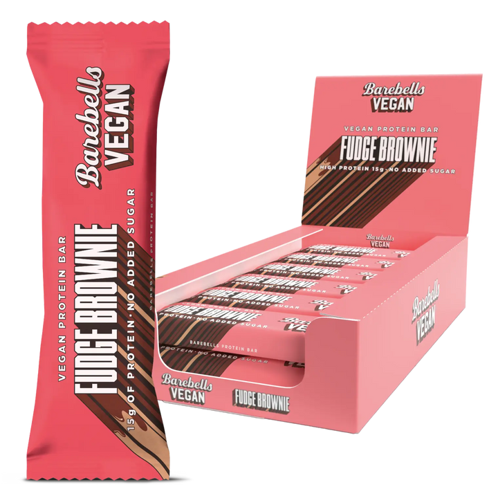 Barebells Veganer Proteinriegel – Fudge Brownie (12 x 55 g)