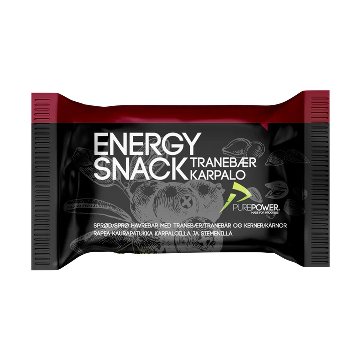 PurePower Energy Snack – Tranebær (60 g)