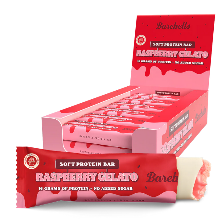 Barebells Soft Proteinriegel – Raspberry Gelato (12 x 55 g)