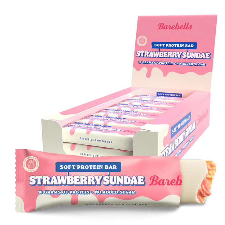 Barebells Soft Proteinriegel – Strawberry Sundae (12 x 55 g)