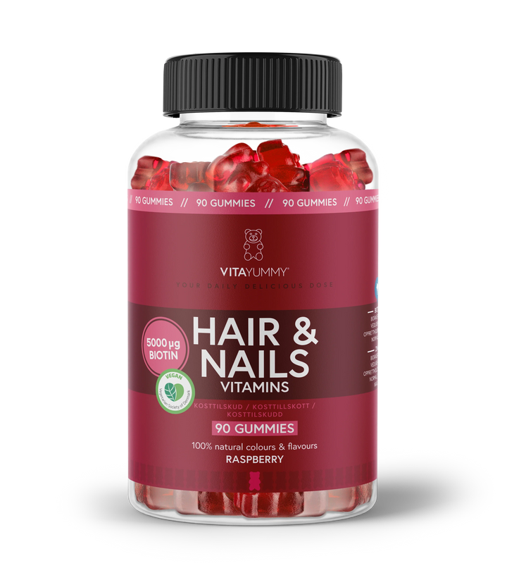 VitaYummy Hair & Nails – Raspberry (60 Stück)