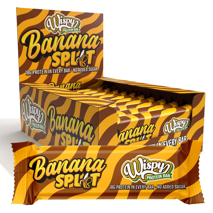 Wispy Proteinriegel – Banana Split – MHD 13.08.2026 (10 x 55 g)