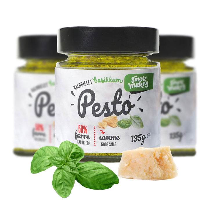 Smart Makro – Kalorienarmes Basilikum-Pesto (6 x 135 g)