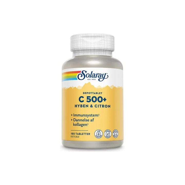 Solaray C 500+ Hagebutte & Zitrone (180 tab)