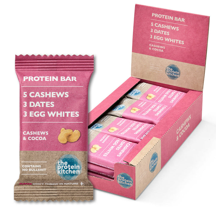 The Protein Kitchen Bar – Cashews & Cocoa (12 x 50 g)
