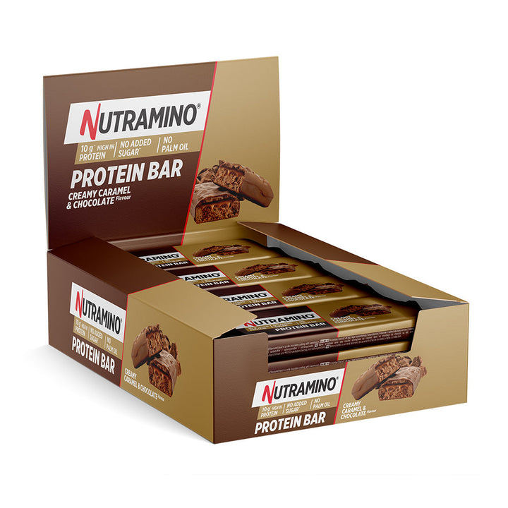 Nutramino Proteinriegel – Creamy Caramel & Chocolate (12 x 55 g)
