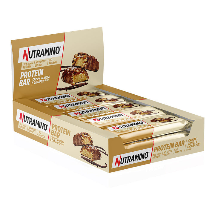 Nutramino Proteinriegel – Crispy Vanilla & Caramel (12 x 55 g)