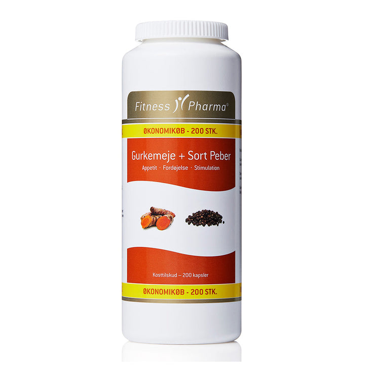 Fitness Pharma Kurkuma + Schwarzer Pfeffer BIO (200 Stück)