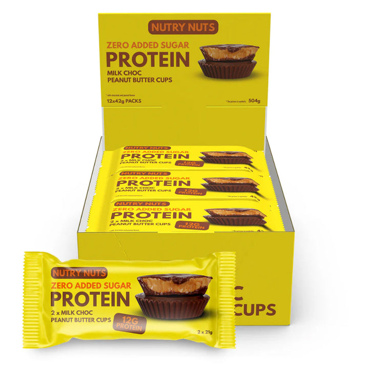 Nutry Nuts Erdnussbutter-Cups – Milk Chocolate (12 x 42 g)