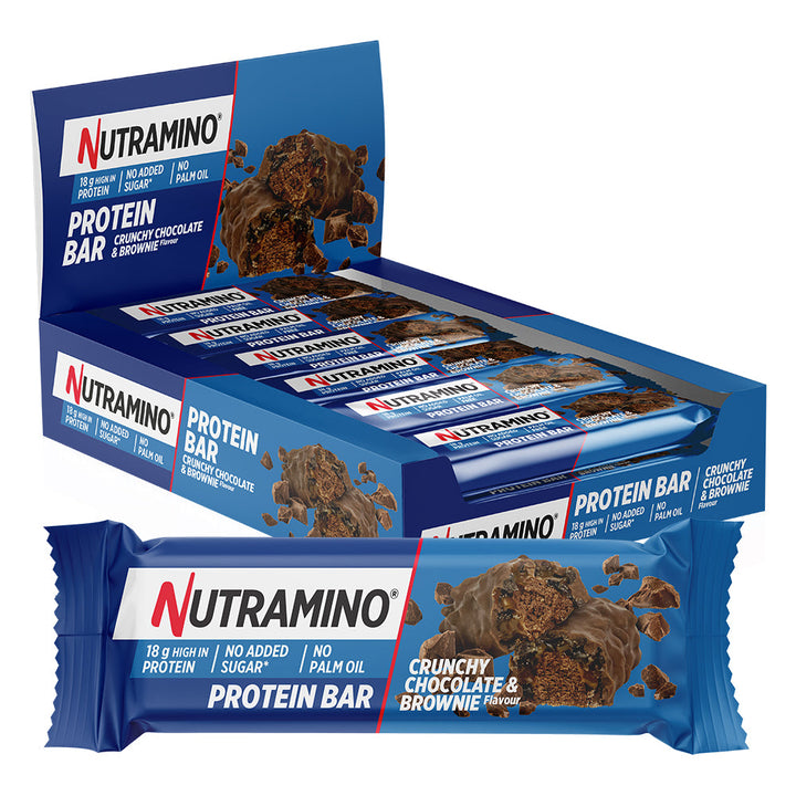 Nutramino Proteinriegel – Crunchy Chocolate & Brownie (12 x 55 g)