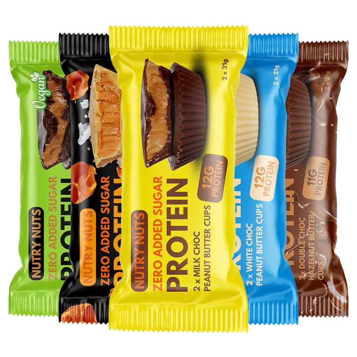 Nutry Nuts Erdnussbutter-Cups – Pick & Mix (12 x 42 g)