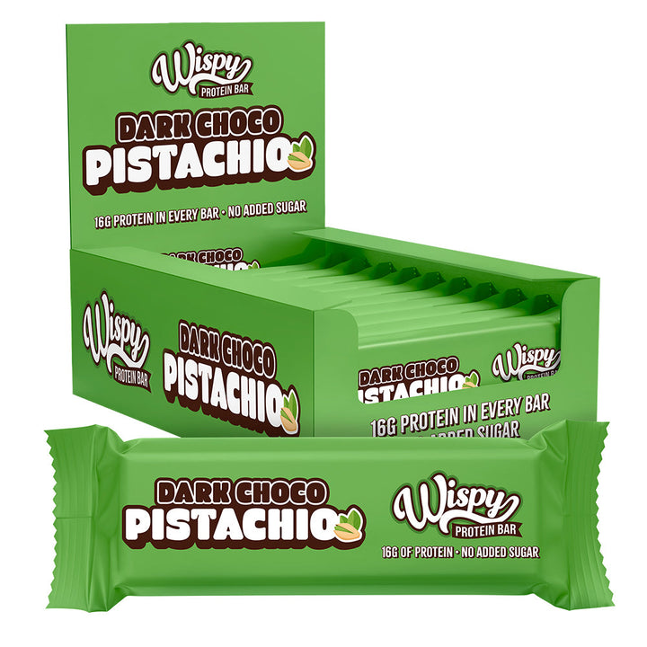 Wispy Proteinriegel – Dark Choco Pistachio (10 x 55 g)