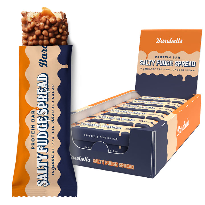 Barebells Proteinriegel – Salty Fudge Spread (12 x 45 g)